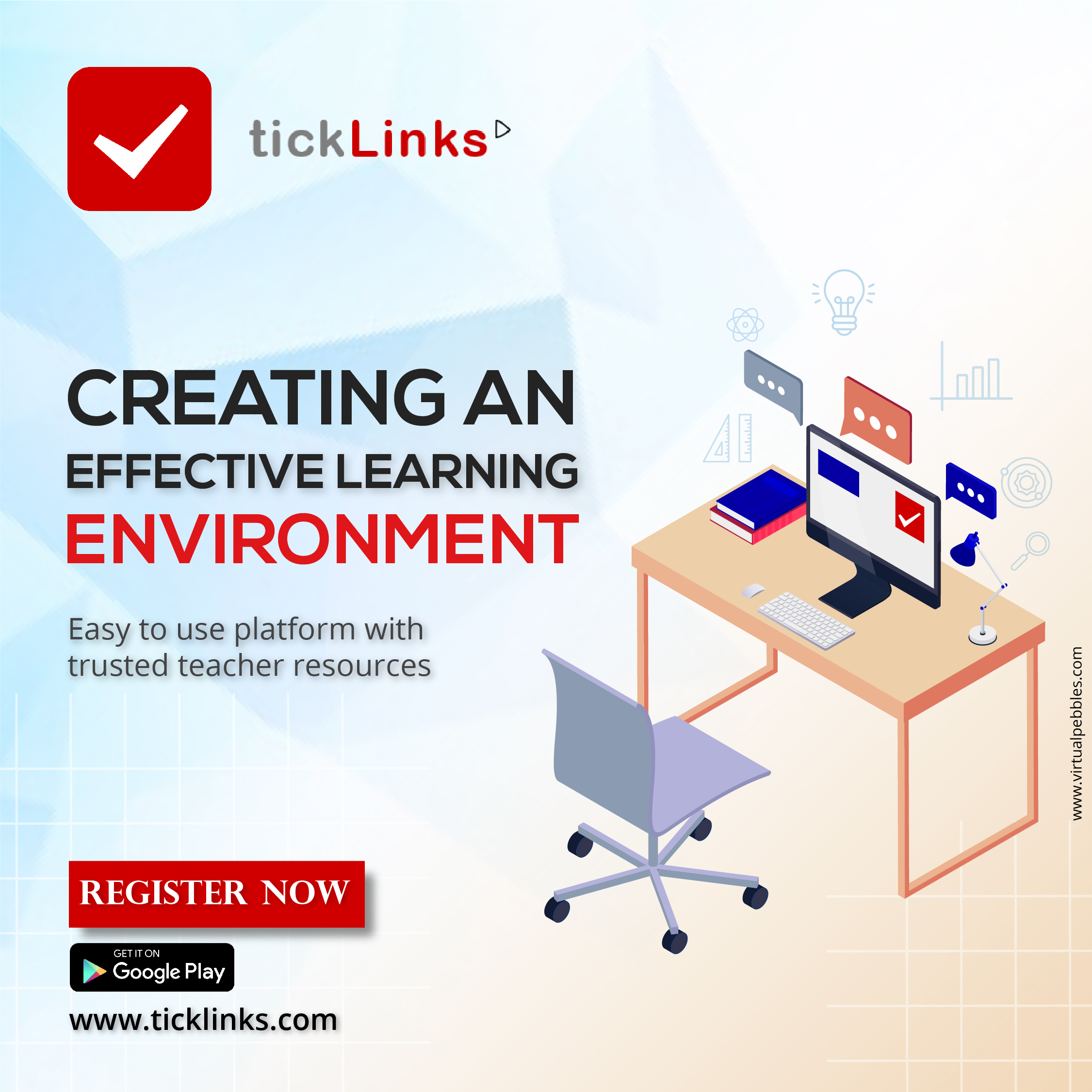 Online Free Tuition Classes - tickLinks Partner with Bharti Foundation